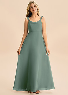 Azazie Elodie Junior Klä av A-Line i Chiffong image4