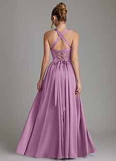 Azazie Francis Bridesmaid Dresses Wisteria A-Line Corset Stretch Satin Dress image2