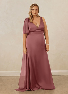 Christian Siriano Bridal for Azazie 1011 Robes de demoiselle d'honneur Robe Sirène en Satin extensible Arc Améthyste image11
