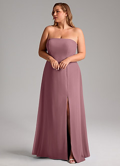 Azazie Wren Brautjungfernkleider Wandelbar A-Linie Seitliche Cut-Outs Chiffon Kleid Amethyst image9
