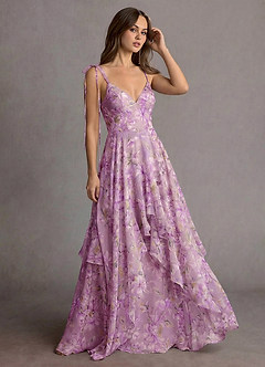 Robe Maxi Violette Florale Harmony image4