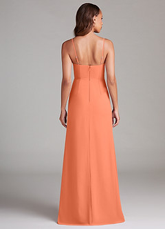 Azazie Maci Bridesmaid Dresses Sunset Sheath Pleated Chiffon Dress image7