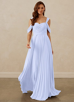 Christian Siriano Bridal for Azazie 1013 Brautjungfernkleider A-Linie Schulterfrei Chiffon Kleid Lavendel image9