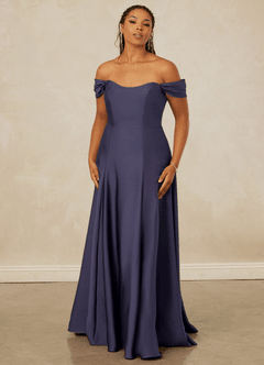 Christian Siriano Bridal for Azazie 1002 Bridesmaid Dresses Stormy A-Line Off the Shoulder Stretch Satin Convertible Dress image8