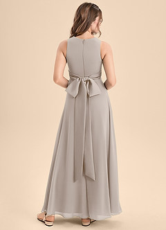 Azazie Lilenne Junior Frost A-Line Bow Chiffon Dress image2