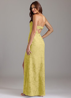 Azazie Leonis Bridesmaid Dresses Canary Sheath Strapless Floral Burnout Convertible Dress image3