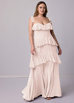 Barbie ♥ Azazie Bridesmaid Dresses Rose Petal A-Line Sweetheart Neckline Chiffon Dress image9
