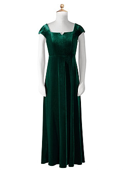 Azazie Gabi Junior Vestido de Esmeralda de terciopelo de Corte En A image8
