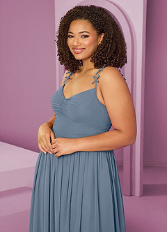 Barbie ♥ Azazie Bridesmaid Dresses Twilight A-Line Pleated Chiffon Dress image7