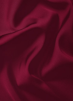 front Julian Burgundy Stretch Satin Dress Shirt