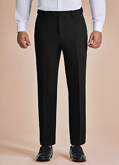 front James Black Structured Stretch Dress Pants