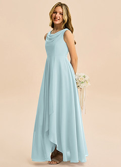 Azazie Mannie Junior Klä av A-Line i Chiffong Plisserad image4