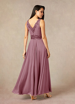 Azazie Devana Mother of the Bride Dresses Vintage Mauve A-Line Sequins Chiffon Dress image4