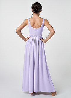 Azazie Keyla Junior Lilac A-Line Pleated Chiffon Dress image2