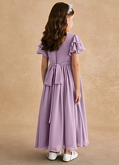 Azazie Ali Flower Girl Dresses Wisteria A-Line Pleated Chiffon Dress image2
