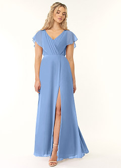 Steel Blue Azazie Rylee Bridesmaid Dresses | Azazie