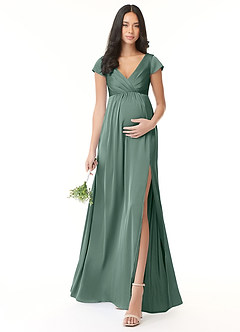 Azazie Allessia Stretch Satin Dress
