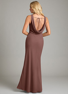 Azazie Rylina Bridesmaid Dresses Espresso Mermaid Pleated Chiffon Dress image6