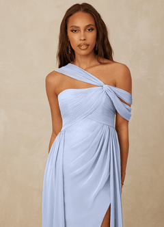 Christian Siriano Bridal for Azazie 1014 Brautjungfernkleider A-Linie Schulterfrei Chiffon Kleid Eis image6