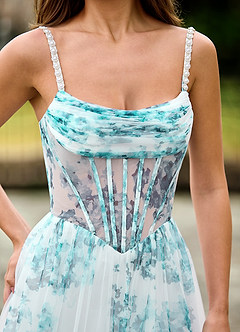 Pomeappy Green Tulle Prom Dress image6