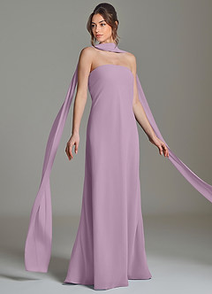 Azazie Ilana Bridesmaid Dresses Wisteria A-Line Strapless Chiffon Dress image5