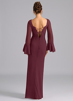 Azazie Leone Bridesmaid Dresses Cabernet Mermaid Corset Chiffon Dress image6