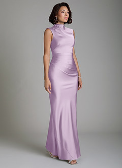 Azazie Lumia Robes de demoiselle d'honneur Robe Fourreau en Satin extensible Corset Frostiges Flieder image4