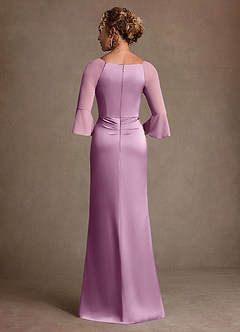 Azazie Nampa Final Sale Wisteria Sheath Pleated Mesh Dress image3