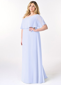 Azazie Lizzy Bridesmaid Dresses Lavender A-Line One Shoulder Chiffon Dress image10