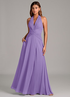 Azazie Elizabeth Bridesmaid Dresses Tahiti A-Line Pleated Chiffon Dress image5