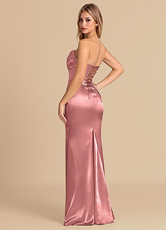 Azazie Sorrel Robes de demoiselle d'honneur Robe Sirène Convertible en Satiné métallisé Corset Rosette image6