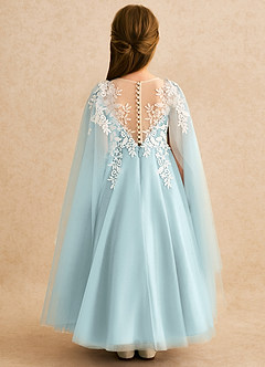 Azazie Dandelion Flower Girl Dresses Mist Ball-Gown Lace Dress image2