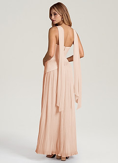 Azazie Tierney Bridesmaid Dresses English Rose A-Line Strapless Chiffon Convertible Dress image4