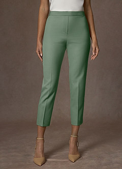 front Kennedy Matcha Structured Stretch Pants Suit