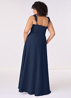 Barbie ♥ Azazie Bridesmaid Dresses Dark Navy A-Line Sweetheart Neckline Chiffon Dress image7