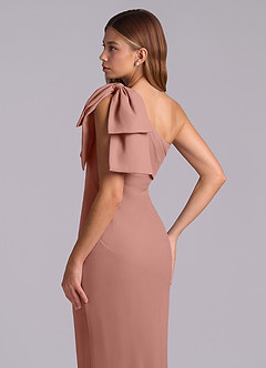Azazie Yuanna Bridesmaid Dresses Cedar Rose Mermaid One Shoulder Chiffon Dress image8