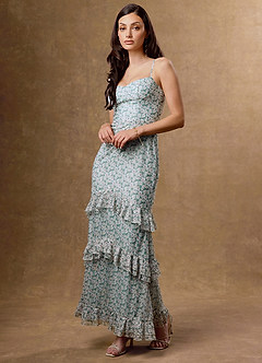 Vestido Musgo De Jardín Largo Rachel image2