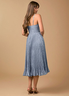 Annie Powder Blue Pleated Midi Dress image2
