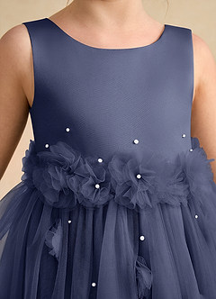 Azazie Lux Flower Girl Dresses Stormy A-Line Beaded Tulle Dress image7