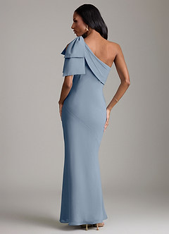 Azazie Yuanna Bridesmaid Dresses Twilight Mermaid One Shoulder Chiffon Dress image6