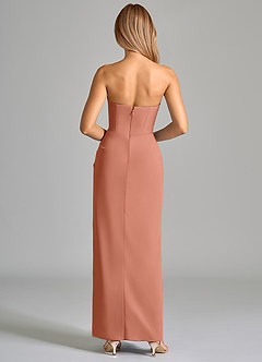 Azazie Anaïs Robes de demoiselle d'honneur Robe Fourreau en Mousseline de soie Sans bretelle Mai Tai image2