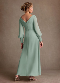 Azazie Paterson Mother of the Bride Dresses Agave A-Line Pleated Chiffon Dress image2