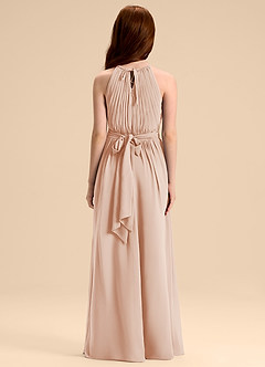 Azazie Malone Junior Abito A-Line in Chiffon Plissettato Rosa Inglese image2