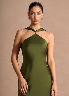 Martina Maxi Klänning Oliv image6