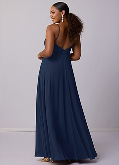 Barbie ♥ Azazie Bridesmaid Dresses Dark Navy A-Line Chiffon Dress image8