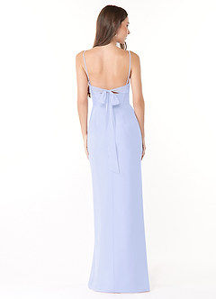 Azazie Mai Bridesmaid Dresses Lavender Sheath Pleated Chiffon Dress image2