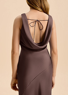 Azazie Rylina Junior Ganache Mermaid Stretch Satin Dress image7