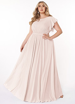 Azazie Daphne Abiti da damigella modesti Abito A-Line Arricciato Chiffon Floor-Length image6
