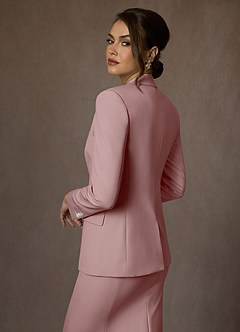 front Kennedy Rosa Empoeirada Vestido estruturado com elastano