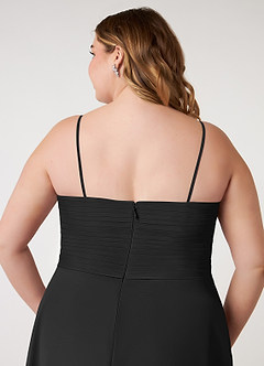 Azazie Arabella Allure Abiti da Damigella Abito Convertibile A-Line in Chiffon Scollo a Cuore Nero image15